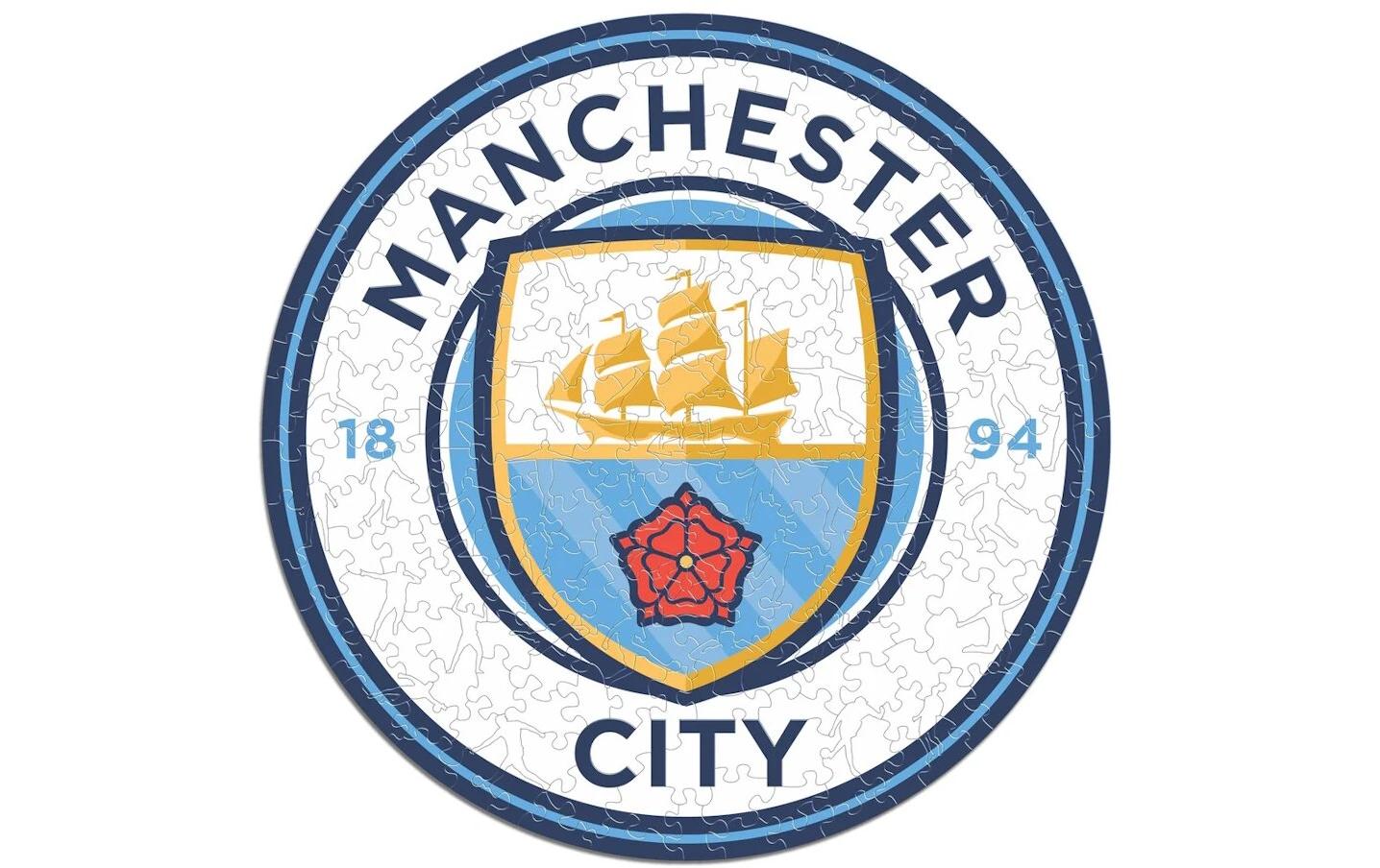 Iconic Puzzles Puzzle Man City FC Logo – 270 Teile – 37,5 × 37,5 cm – ab 10 J. – Holz, mehrfarbig – FSC