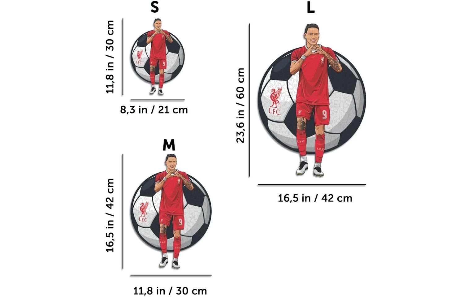 Iconic Puzzles Liverpool FC - Darwin Nuñez – Logikspiel, 1 Spieler, ab 10 Jahren