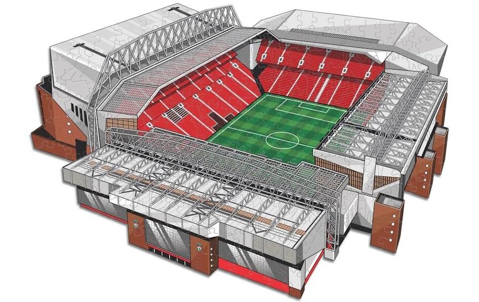 Iconic Puzzles Puzzle Liverpool FC – Anfield – 270 Teile – 30 × 42 cm – ab 10 J. – Holz, mehrfarbig, FSC
