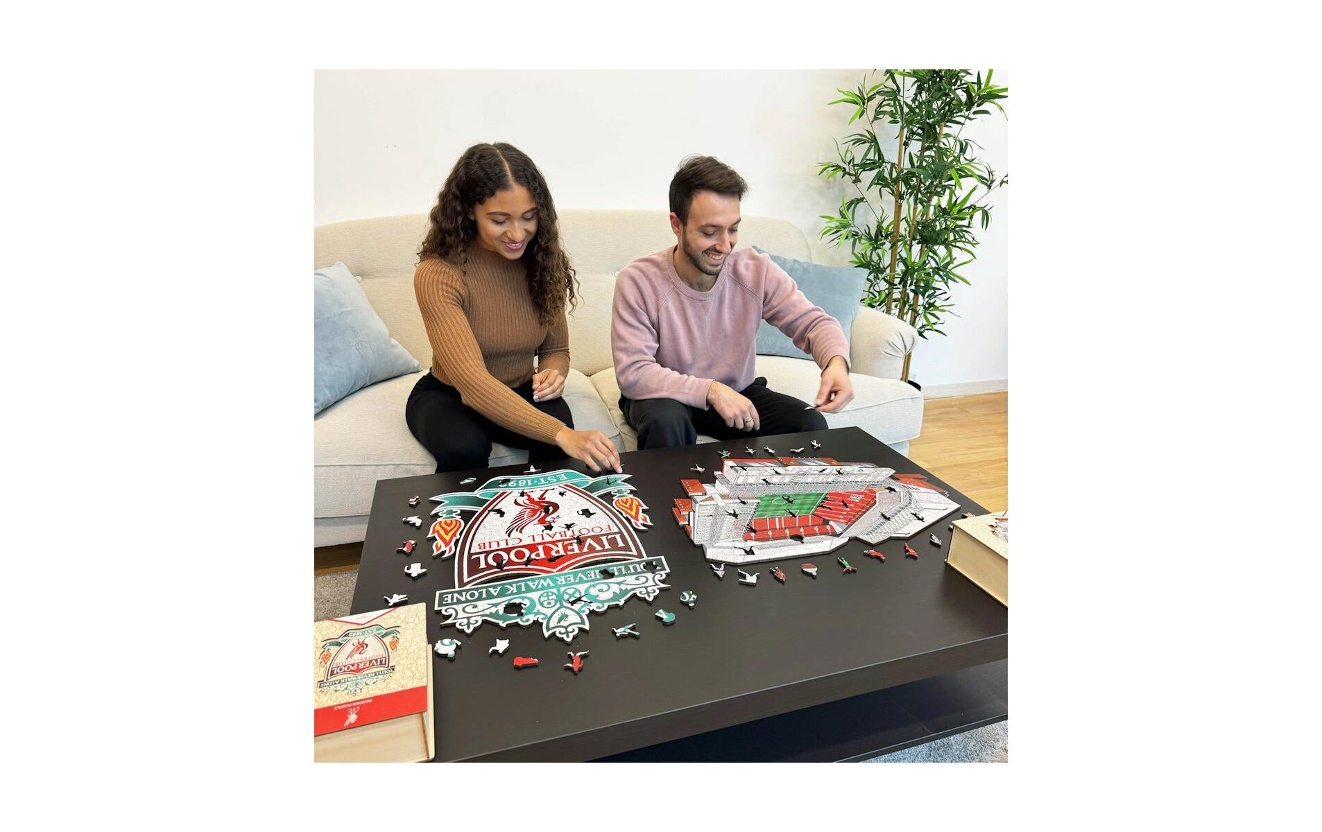 Iconic Puzzles Puzzle Liverpool FC – Anfield – 270 Teile – 30 × 42 cm – ab 10 J. – Holz, mehrfarbig, FSC