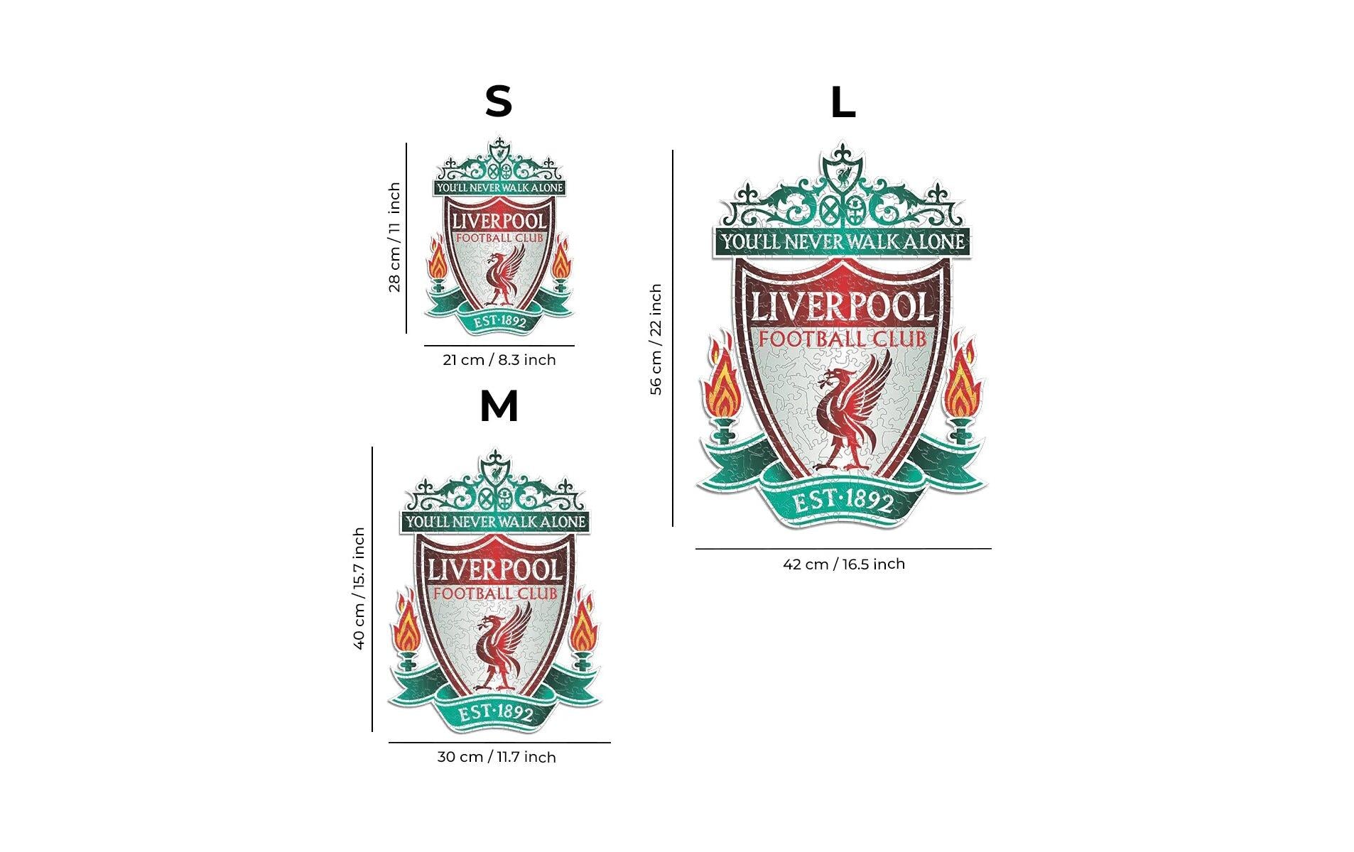 Iconic Puzzles Puzzle Liverpool FC Logo – 270 Teile – 30 × 40 cm – ab 10 J. – Holz – Mehrfarbig – FSC