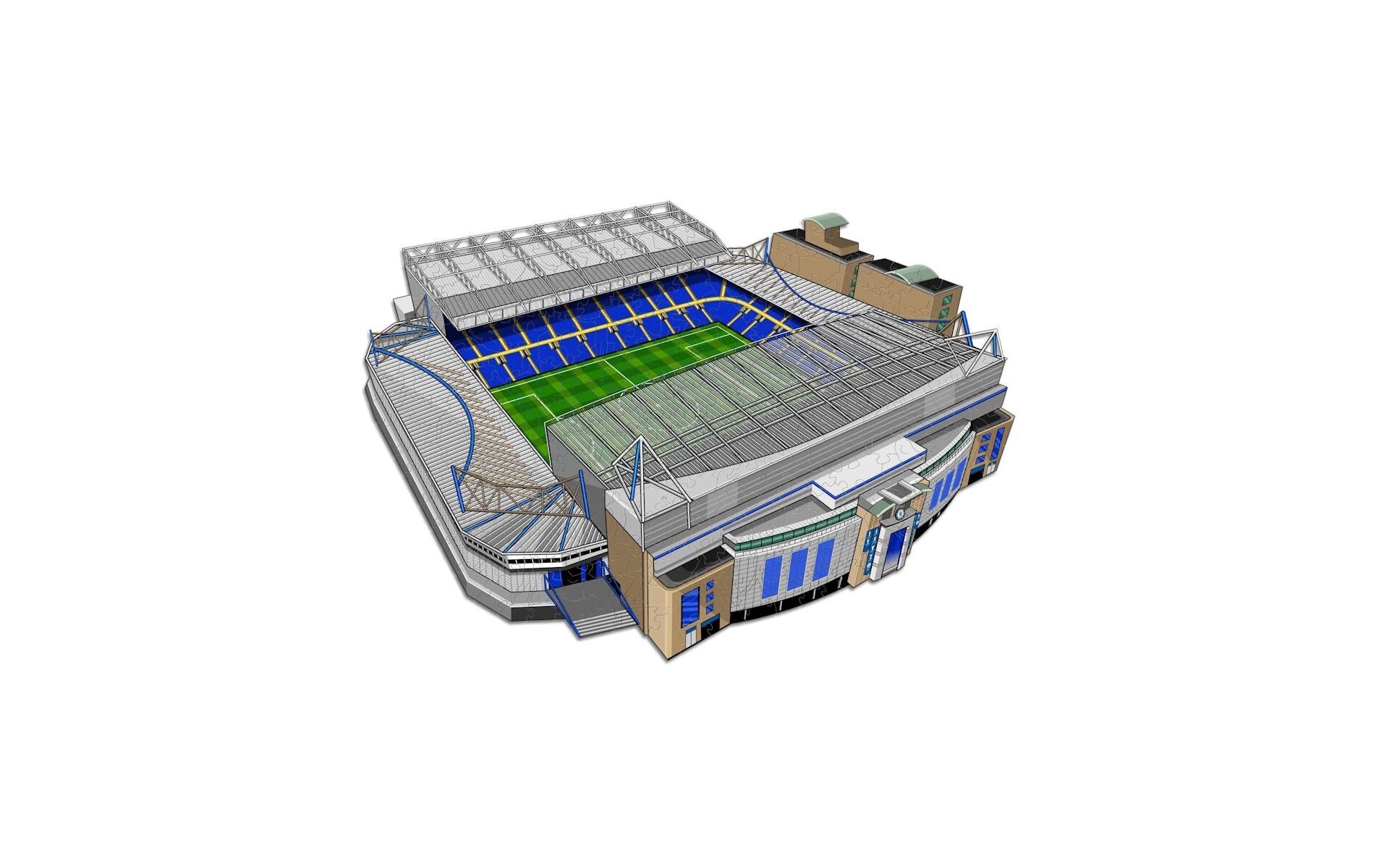 Iconic Puzzles Chelsea FC - Stamford Bridge Stadion - Logikspiel, 1 Spieler, ab 14 Jahren, mehrsprachig