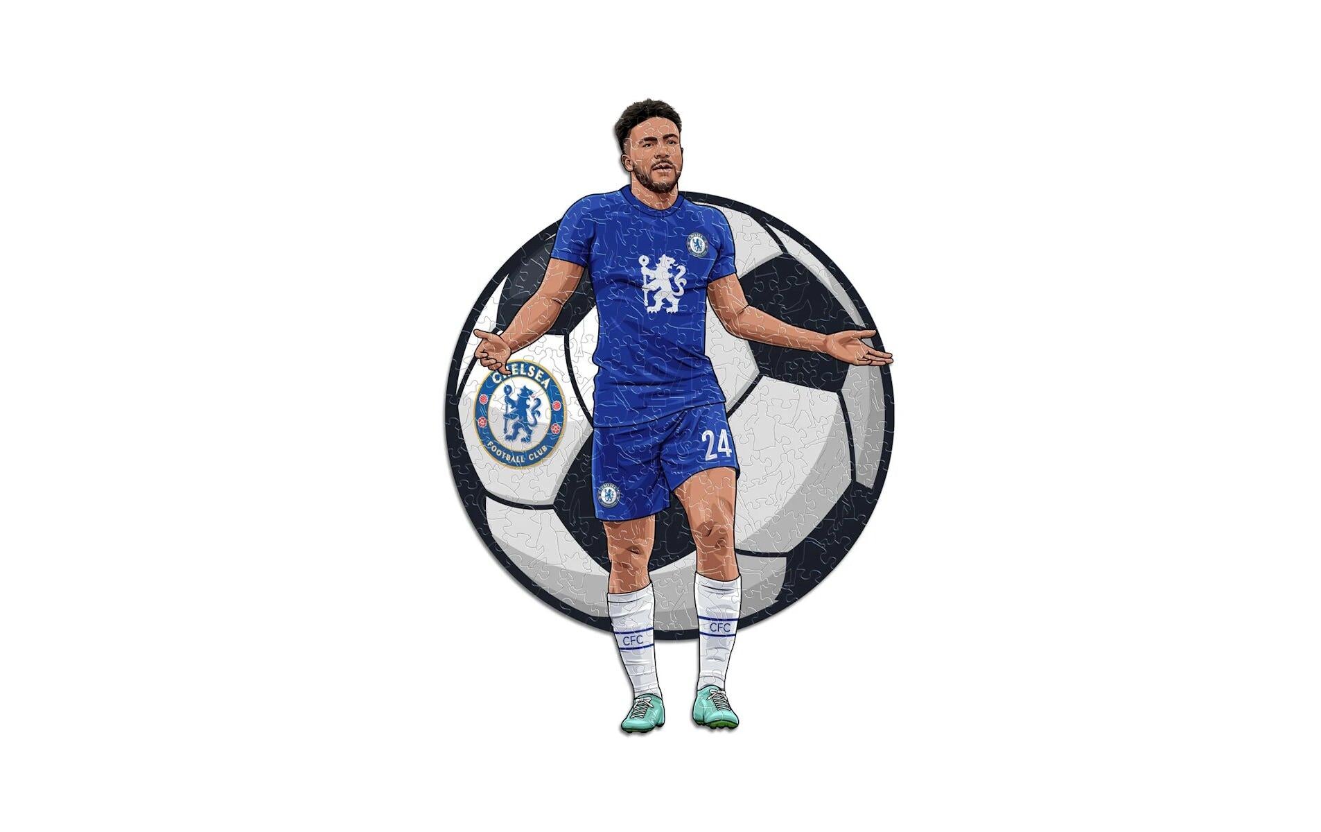 Iconic Puzzles Puzzle Chelsea FC – Reece James – 270 Teile – 30 × 42 cm – ab 14 J. – Holz – Mehrfarbig – FSC