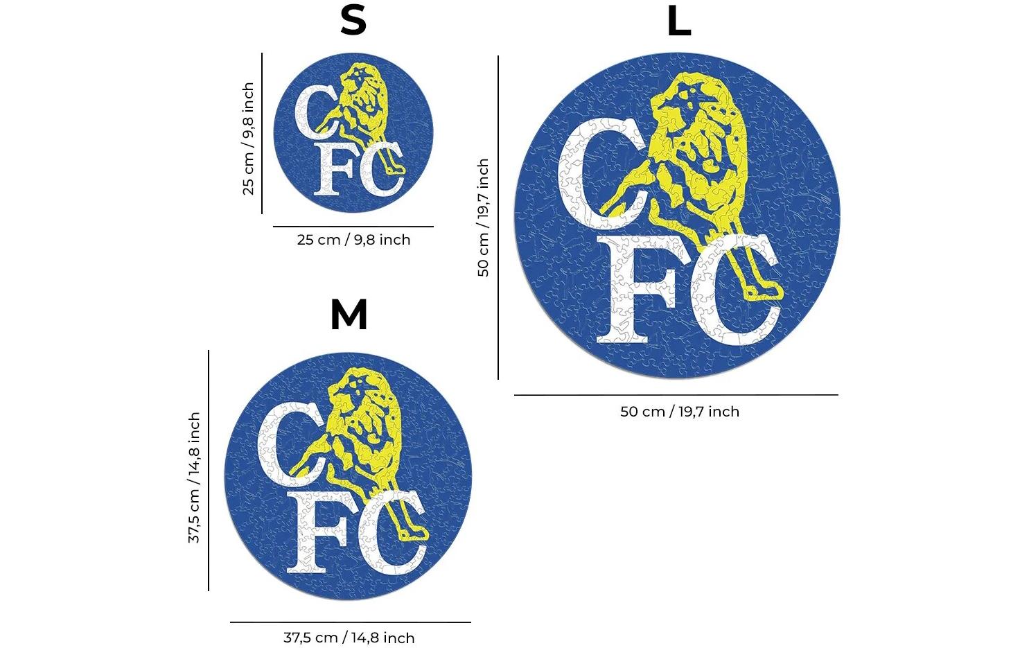 Iconic Puzzles Chelsea FC - Retro Logo – Logikspiel, 1 Spieler, ab 14 Jahren, mehrsprachig