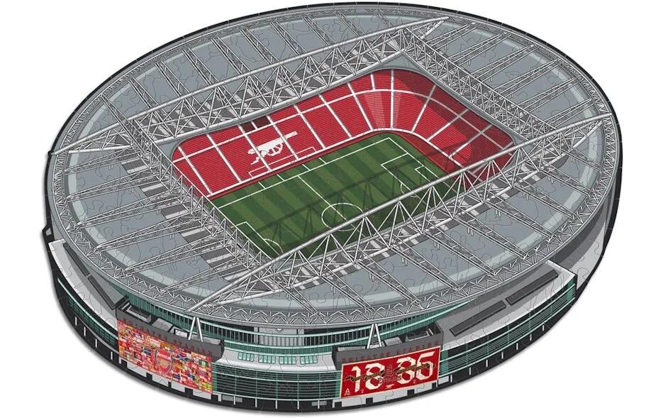 Iconic Puzzles Puzzle Emirates Stadium (Arsenal FC) – 270 Teile – 42 × 30 cm – ab 14 Jahren – Holz – mehrfarbig