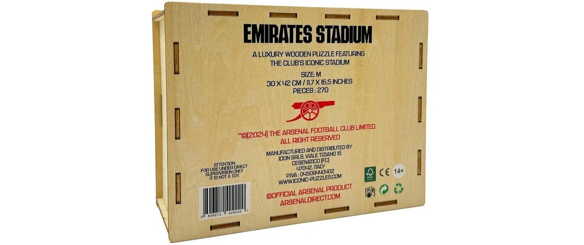 Iconic Puzzles Puzzle Emirates Stadium (Arsenal FC) – 270 Teile – 42 × 30 cm – ab 14 Jahren – Holz – mehrfarbig