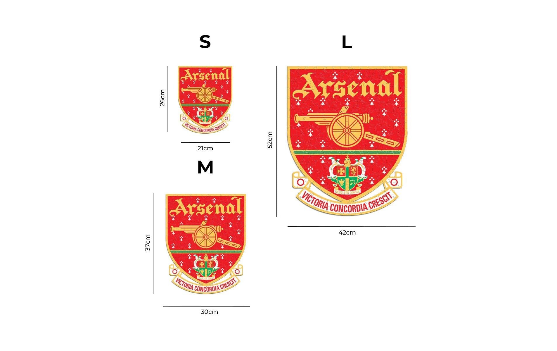 Iconic Puzzles Arsenal FC Retro Logo – Logikspiel, 1 Spieler, ab 10 Jahren, mehrsprachig
