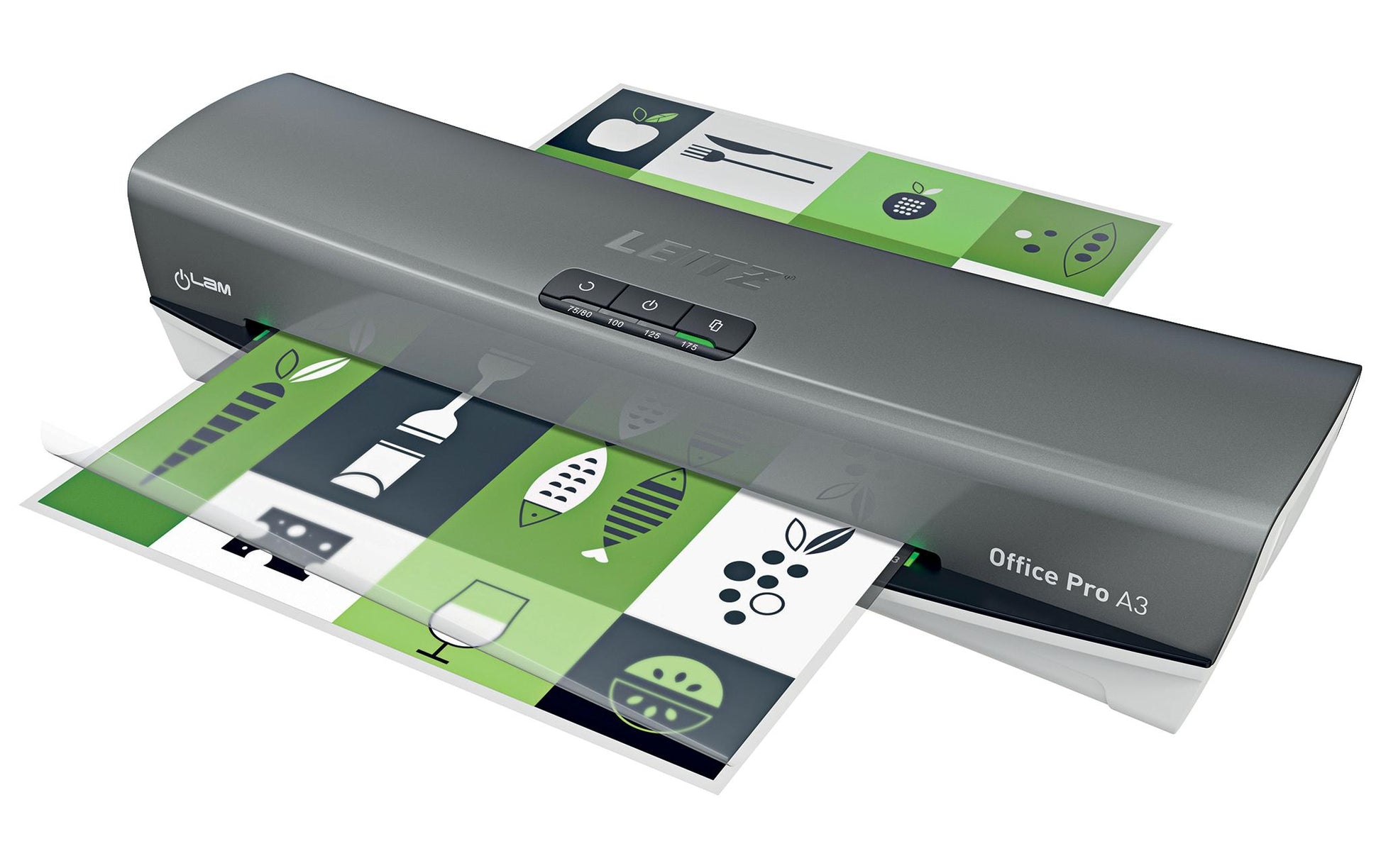 Leitz iLAM Office Pro Laminiergerät A3 – Heisslaminator, bis 175 µm, 4 Rollen, 500 mm/min