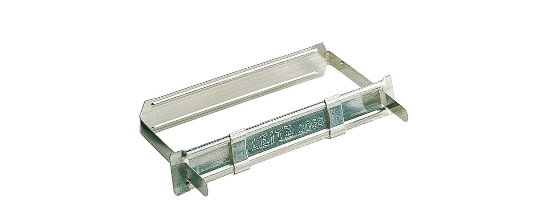 Leitz Heftstreifen/Heftverschluss Lochung 80 mm, Aufreihband 50 mm, Metall, Silber – bis 350 Blatt
