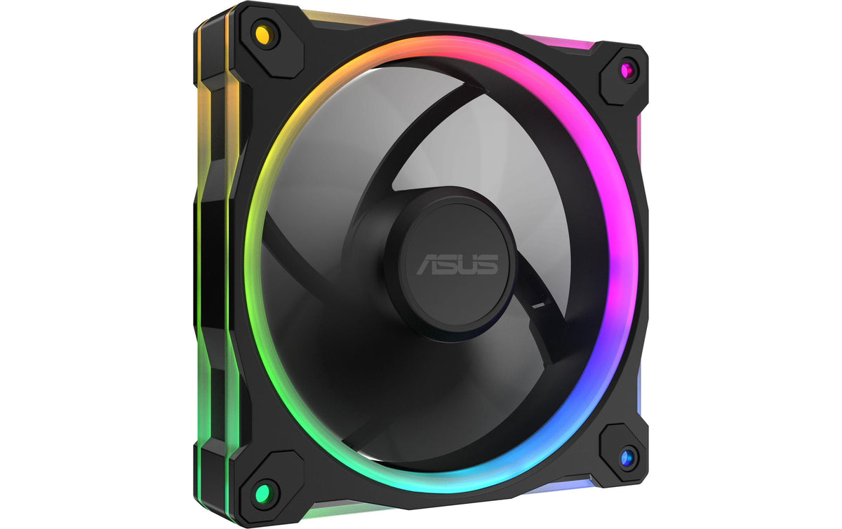 ASUS PRIME MR120 – Lüftereinheit – 3×120 mm, PWM (4-Pin), 1600 U/min, 21 dB, ARGB, Schwarz