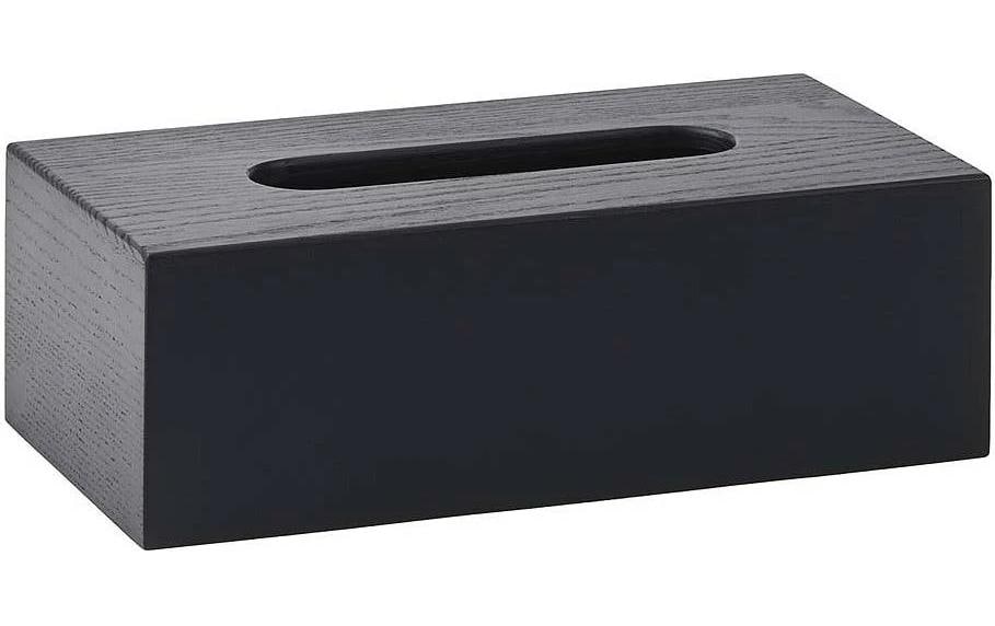 Aquanova Kosmetiktuchbox Cole – 26×8,3 cm, Eschenholz, Tisch, Schwarz