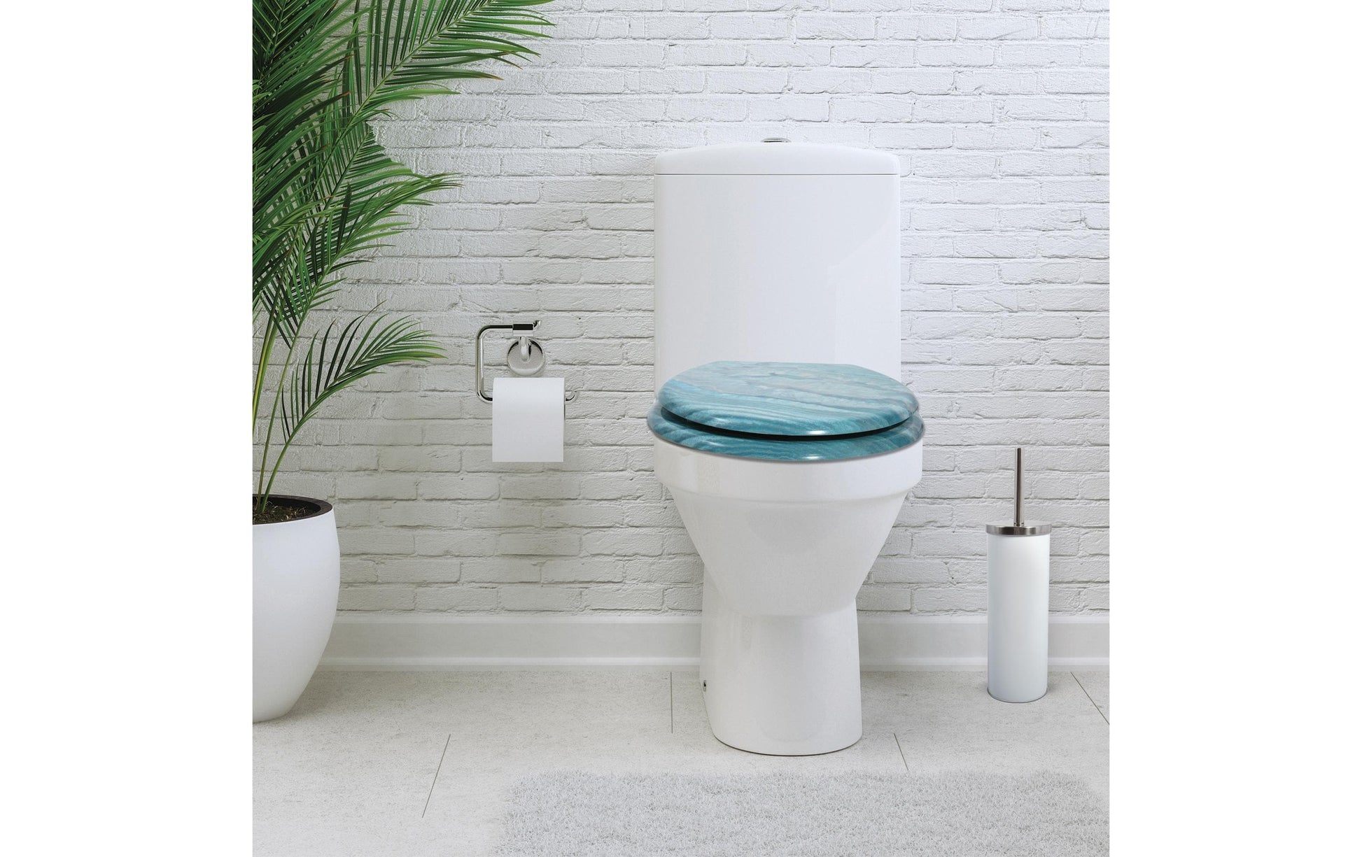 MSV WC-Sitz Angel – MDF, Blau, 37 × 45 cm