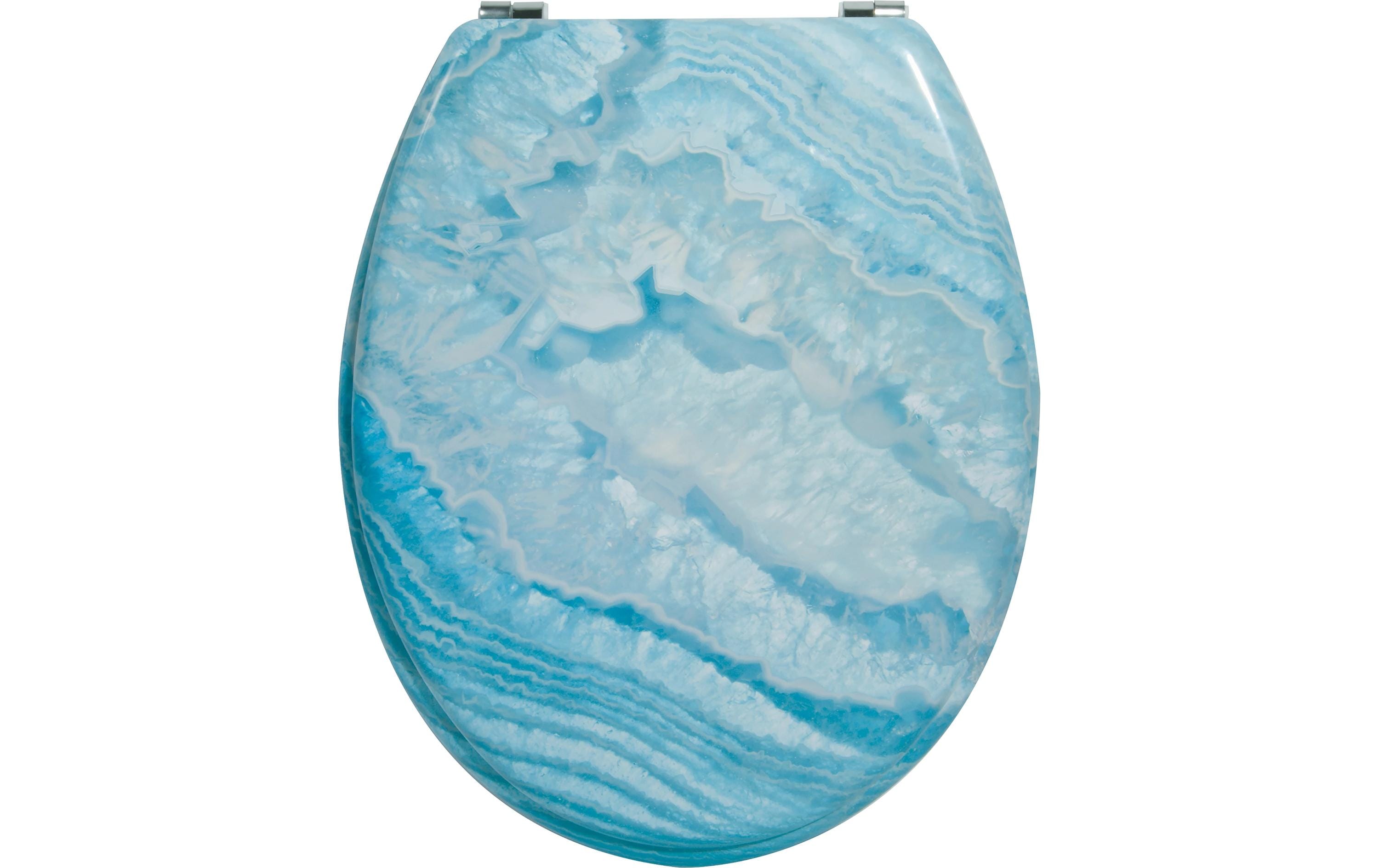 MSV WC-Sitz Angel – MDF, Blau, 37 × 45 cm