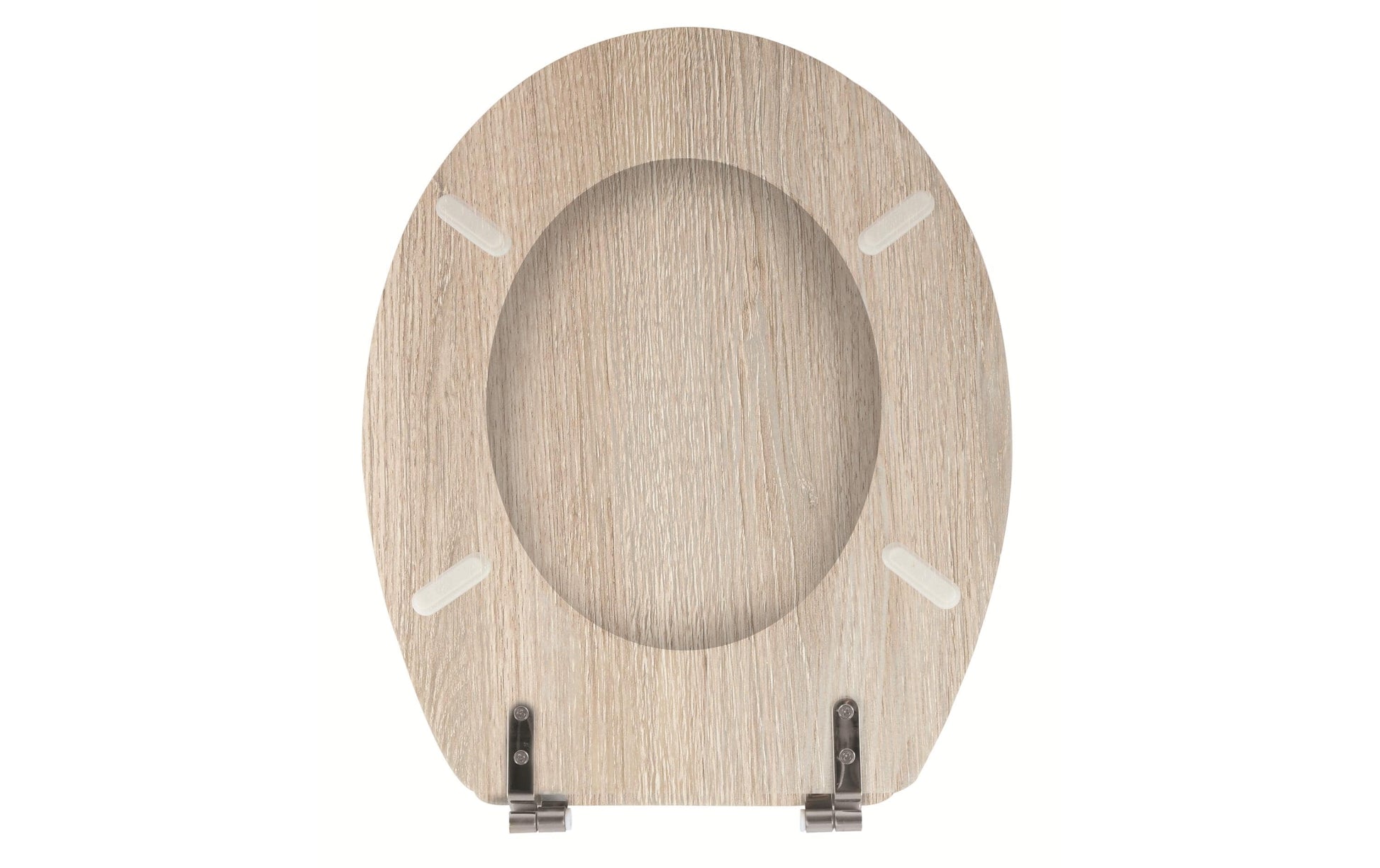 MSV WC-Sitz Parkett Dunkel – MDF, Beige, 42,5 × 36,5 cm