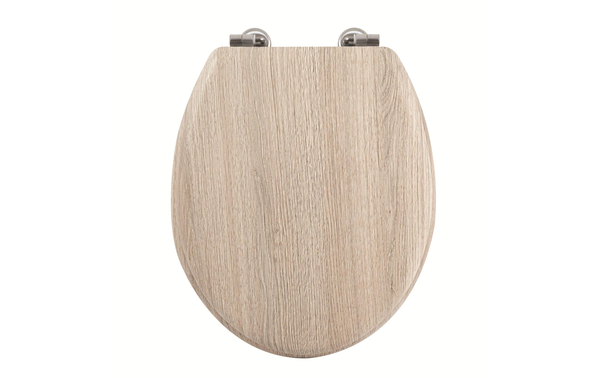 MSV WC-Sitz Parkett Dunkel – MDF, Beige, 42,5 × 36,5 cm