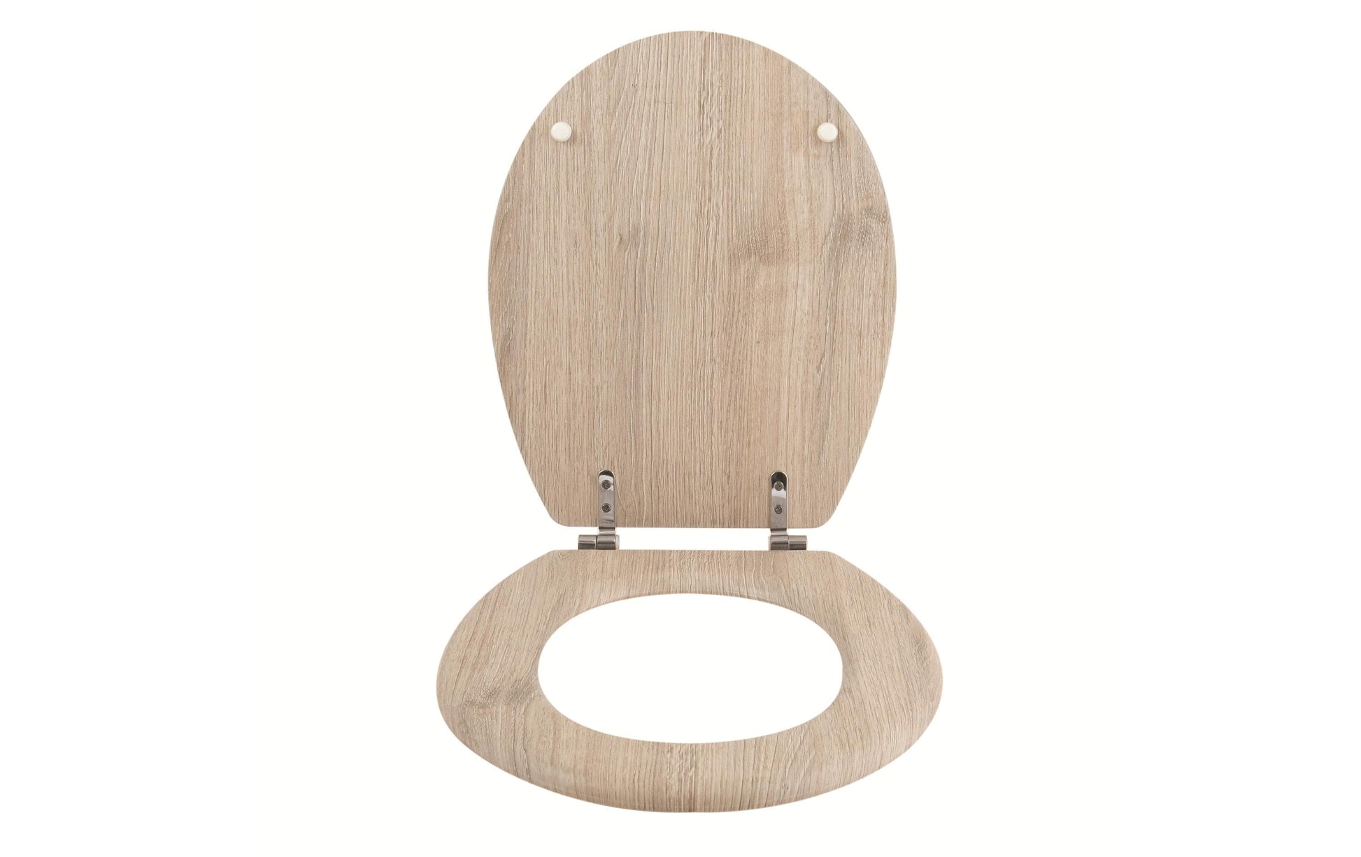 MSV WC-Sitz Parkett Dunkel – MDF, Beige, 42,5 × 36,5 cm