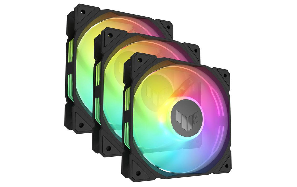ASUS TUF GAMING TR120 – Montagekit – 3×120 mm, PWM, 2000 U/min, 29 dB, ARGB, Schwarz