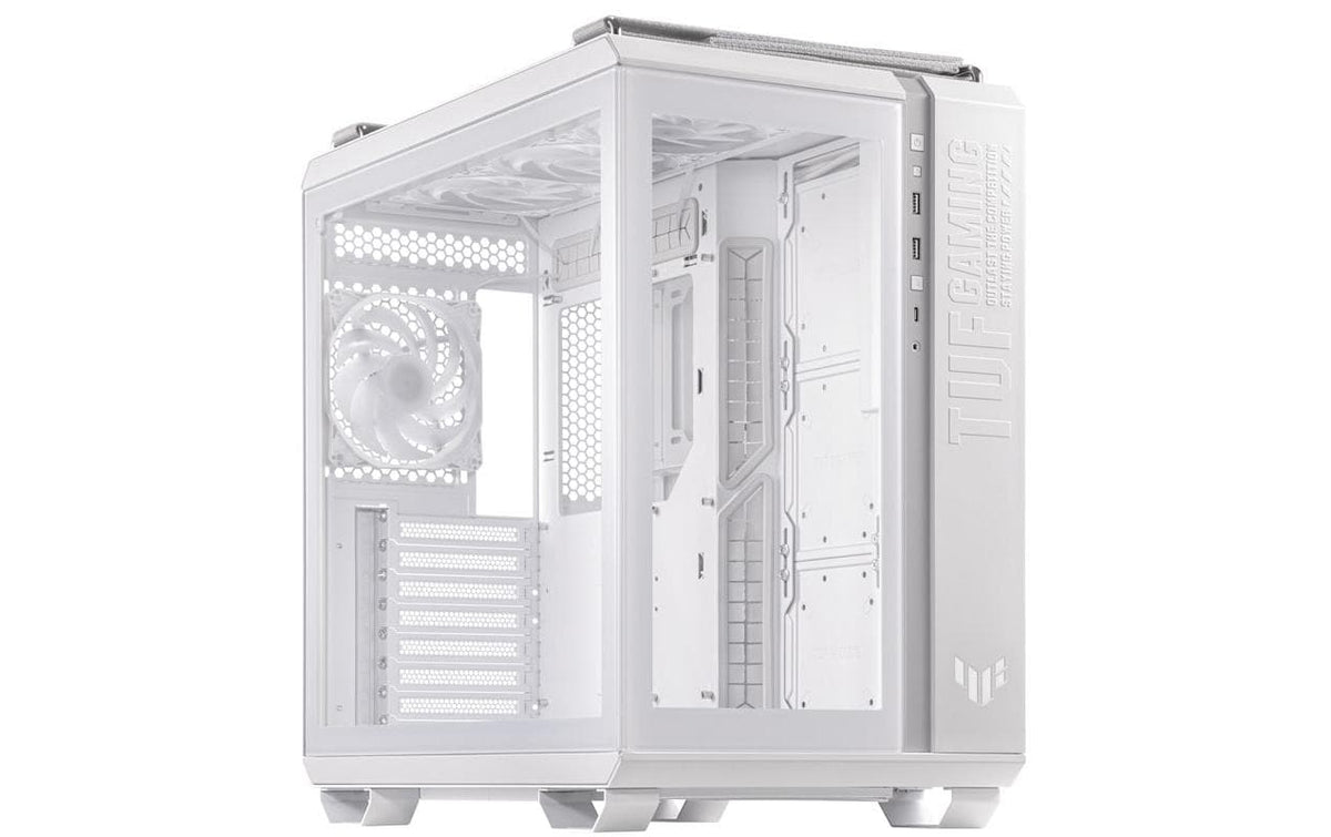 ASUS TUF Gaming GT502 PLUS – PC-Gehäuse – Midi Tower, Weiss, ATX/mATX/Mini-ITX, 450×285×446 mm, 400 mm GPU