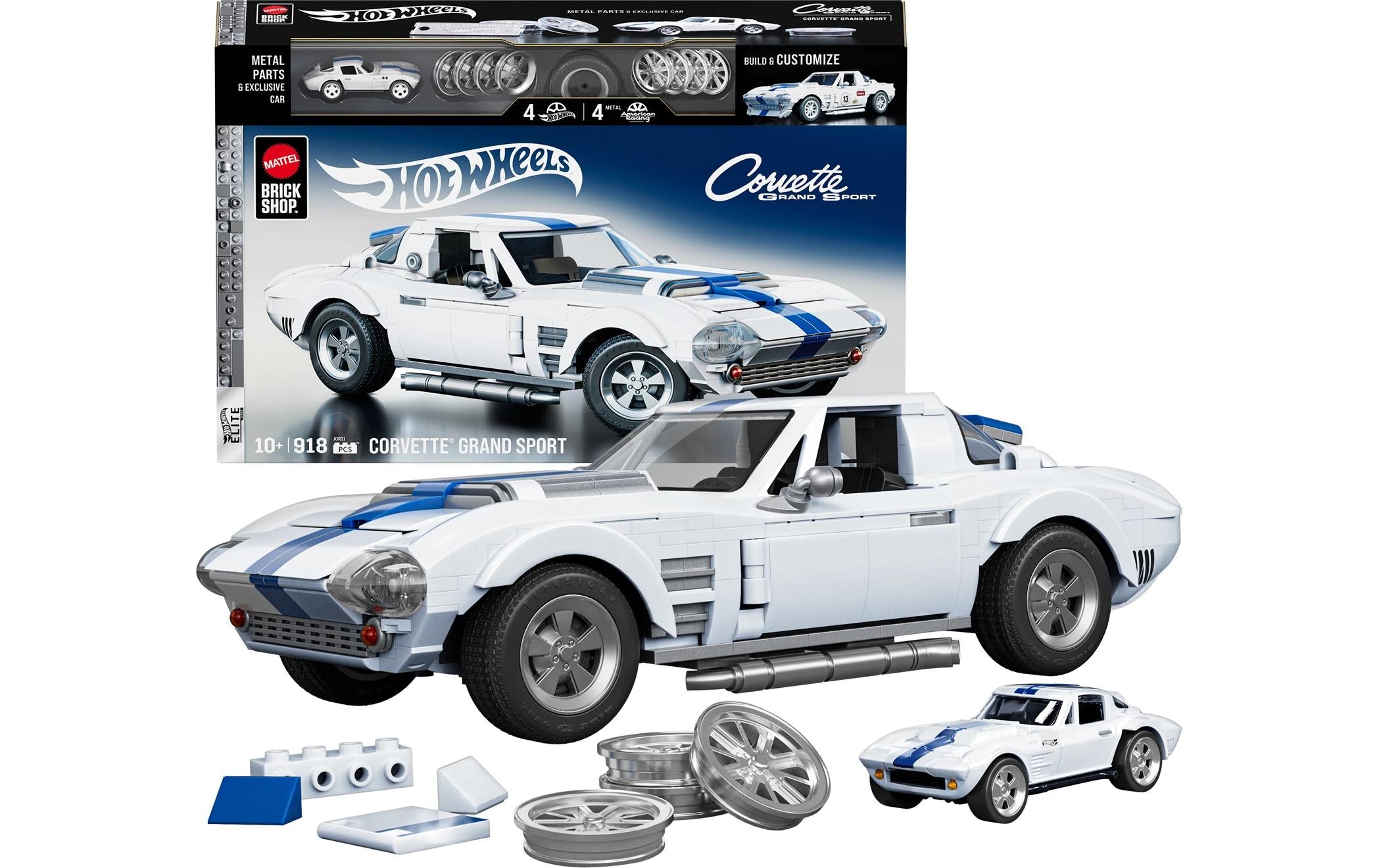 Mega construx Mattel 3D Puzzle Corvette – 918 Teile – Kunststoff – Mehrfarbig