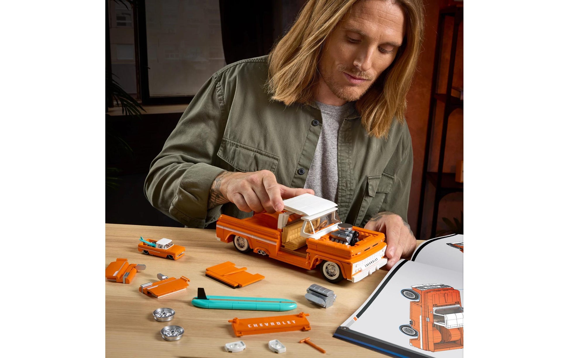 Mega construx 3D Puzzle Chevy – 858 Teile – Kunststoff – ab 10 Jahren – mehrfarbig