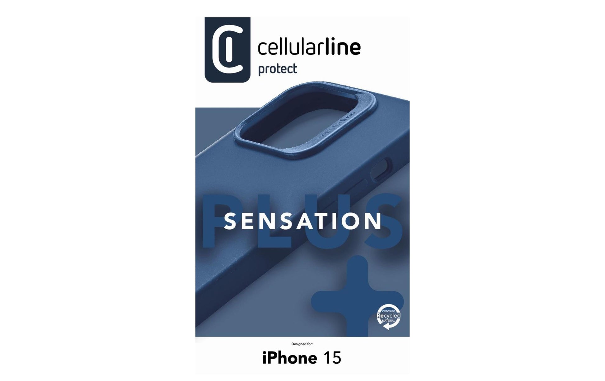Cellularline Backcover – für Apple iPhone 15 – blau – Silikon