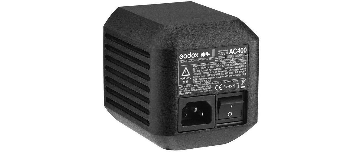Godox AD-AC Adapter Akkulader – für AD400Pro – 100–230 V – Schwarz