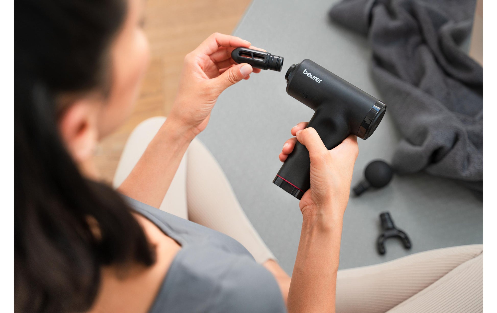Beurer Massagepistole – Schwarz, Triggerpunktmassage
