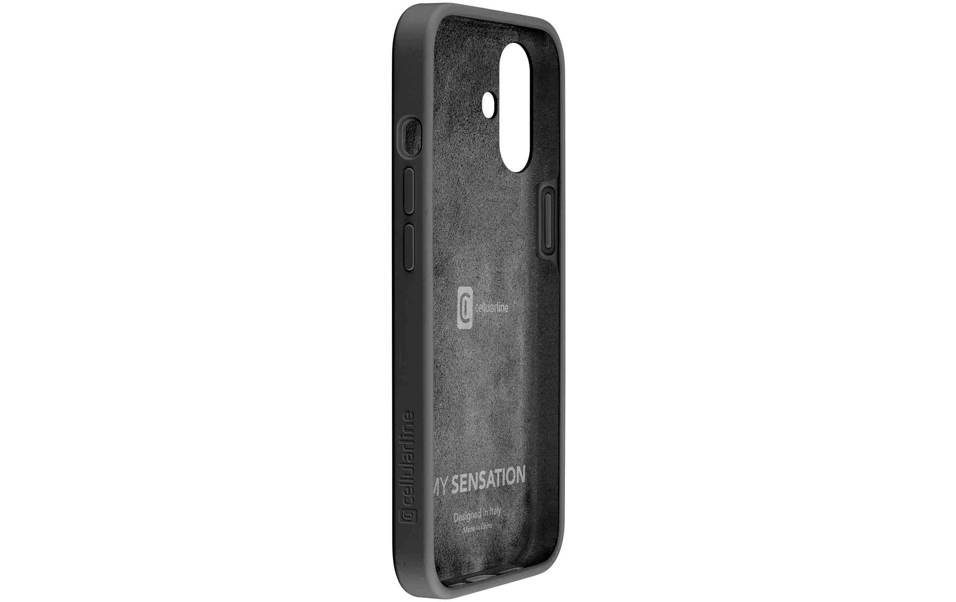 Cellularline Sensation Backcover – für Apple iPhone 16, MagSafe, Silikon, Schwarz