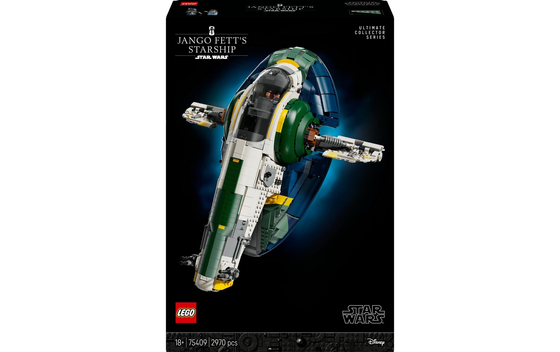 LEGO Star Wars 3D Puzzle Jango Fetts Sternenschiff 75409 – 2'970 Teile – 55,5 × 13,2 × 37,8 cm – ab 18 J.
