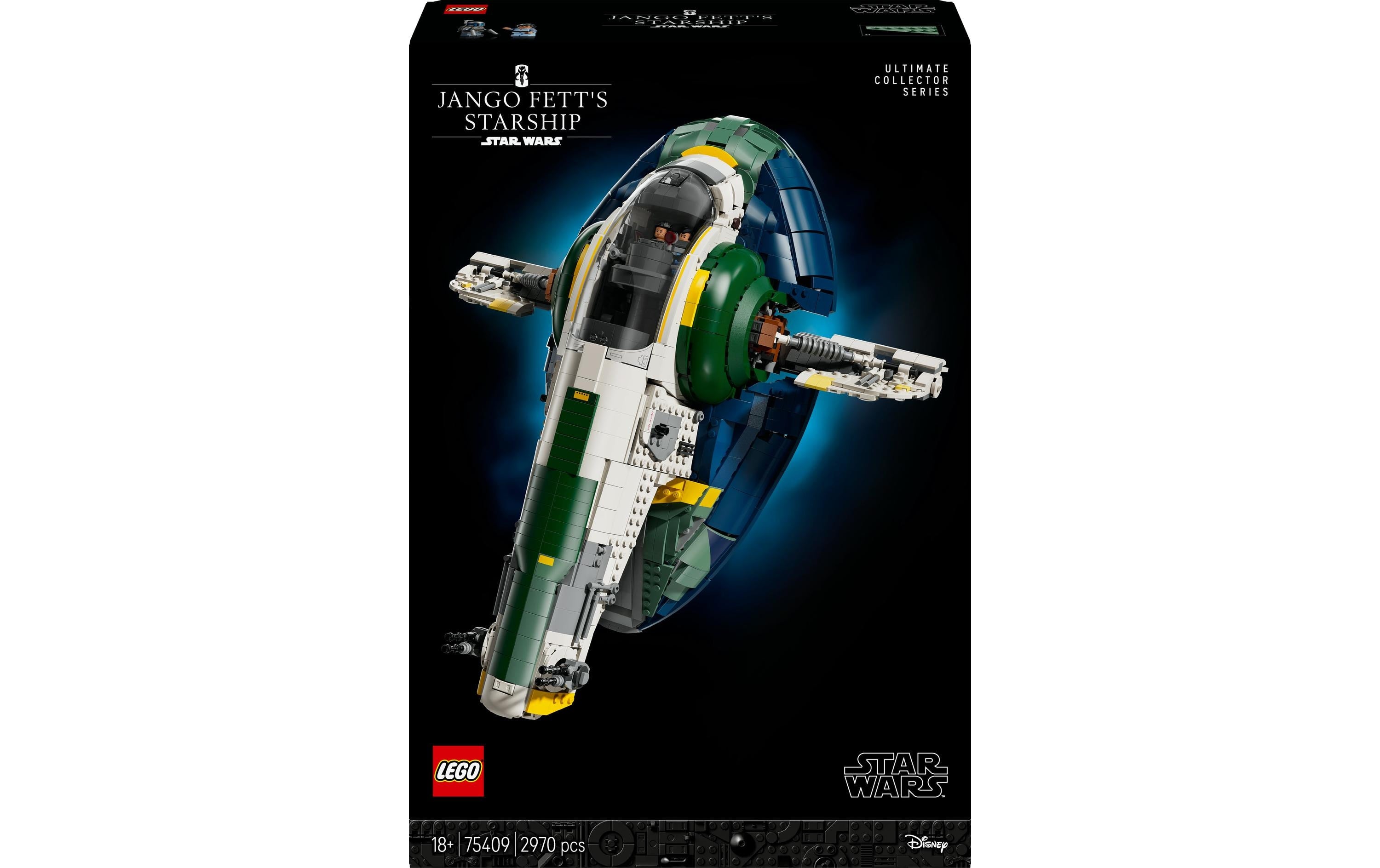 LEGO Star Wars 3D Puzzle Jango Fetts Sternenschiff 75409 – 2'970 Teile – 55,5 × 13,2 × 37,8 cm – ab 18 J.