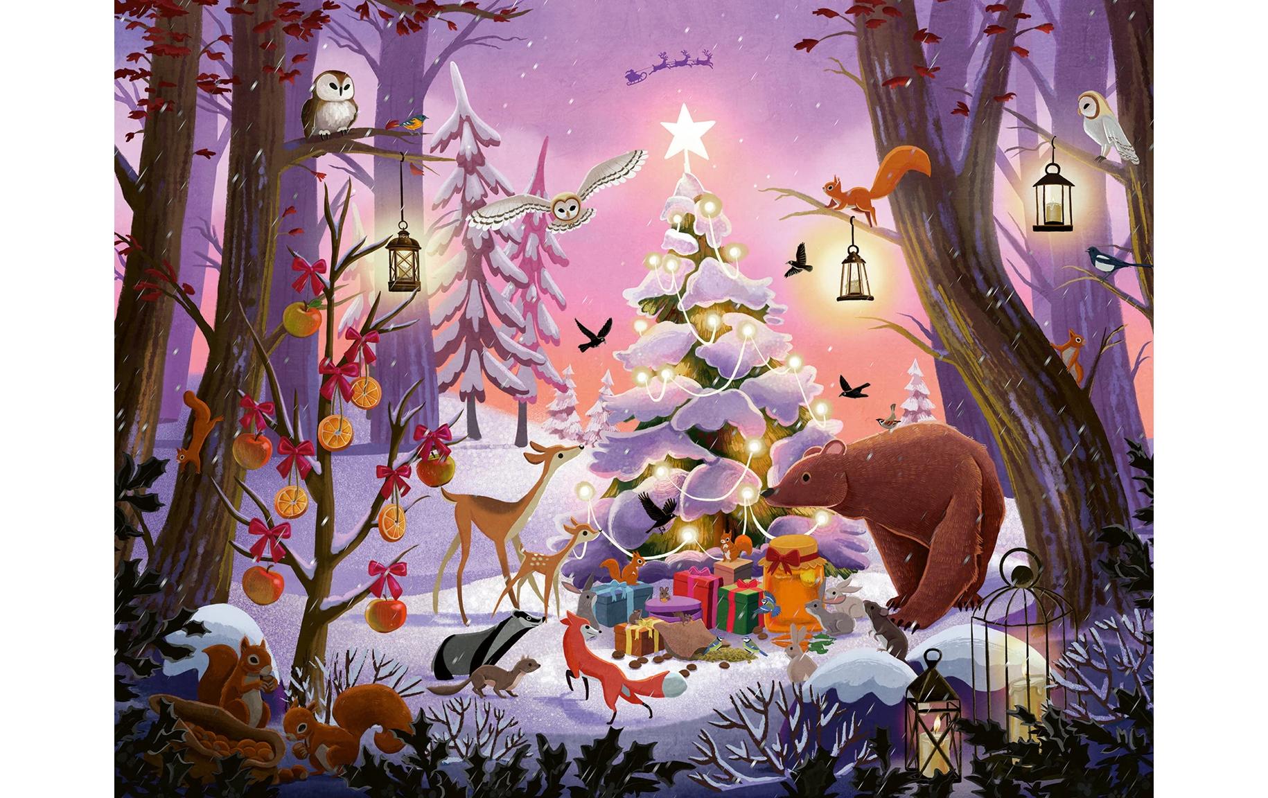 Ravensburger Puzzle Christmas in the Woods – 2000 Teile – 98 × 75 cm – ab 12 J.
