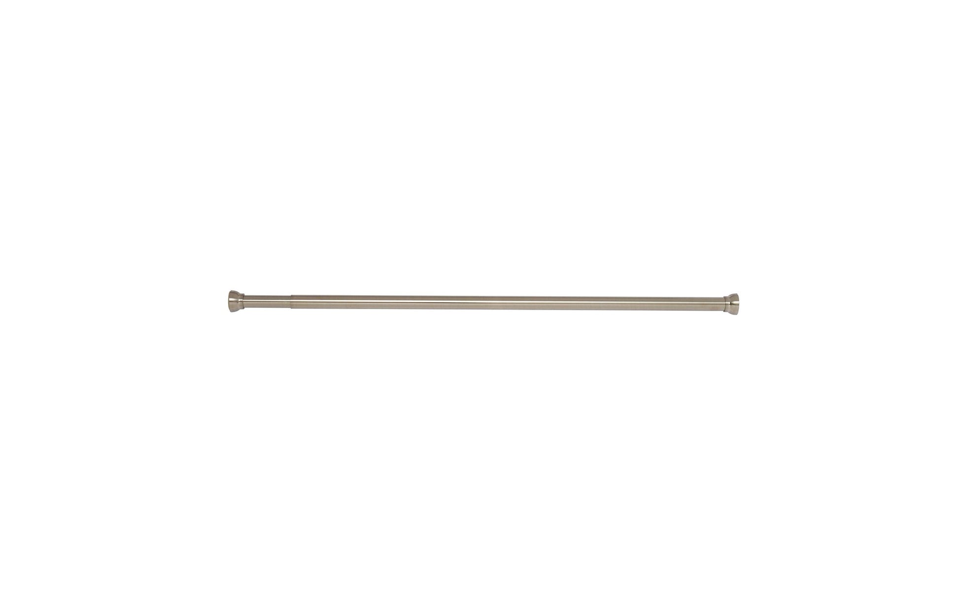Spirella Duschvorhangstange Kreta – 75–125 cm, Ø2,1 cm, Aluminium gebürstet, Wandmontiert, Silber