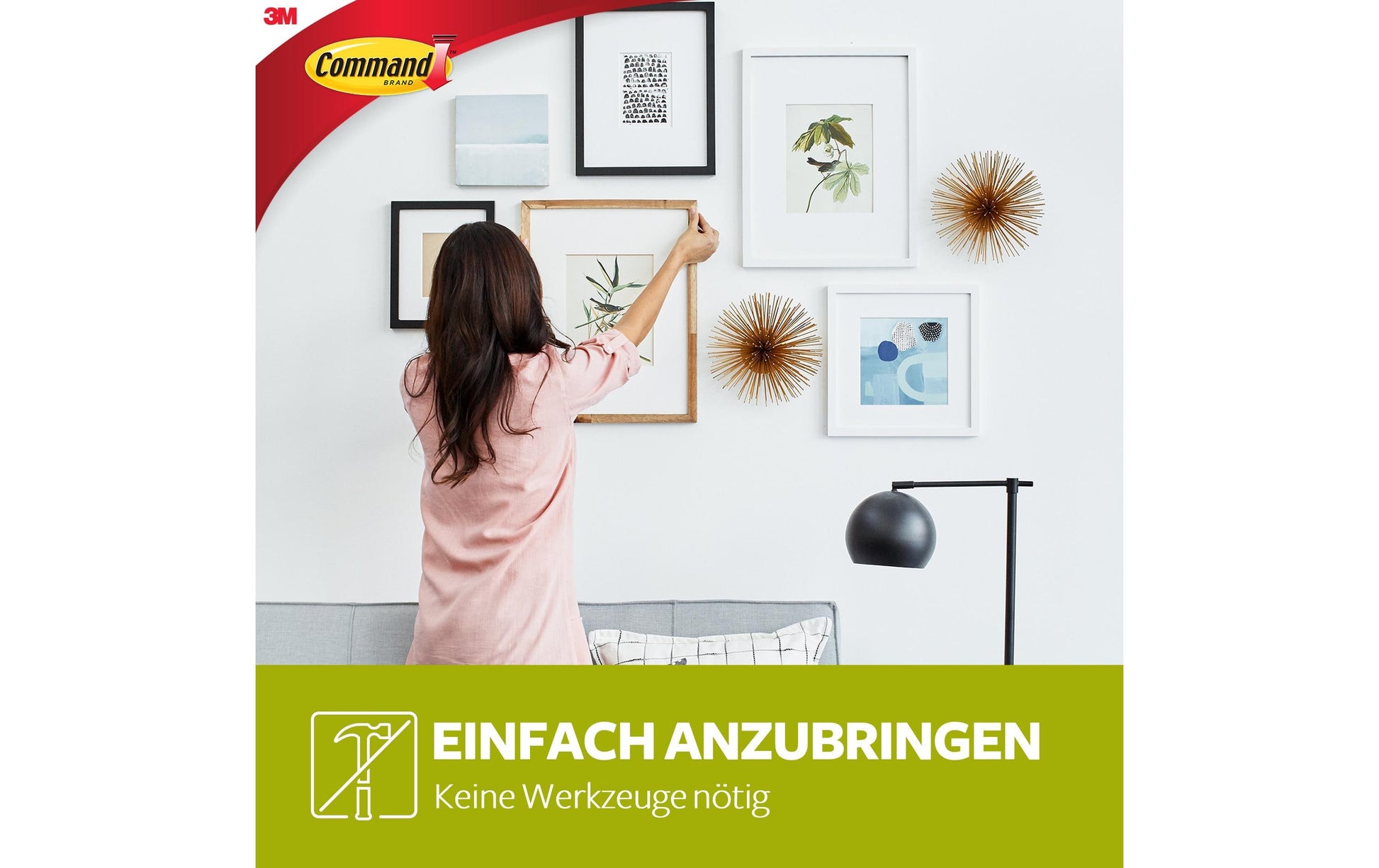 3M Command Haken – Kunststoff – Silber – Selbstklebend, Wasserfest – 2 kg – 2 Stück