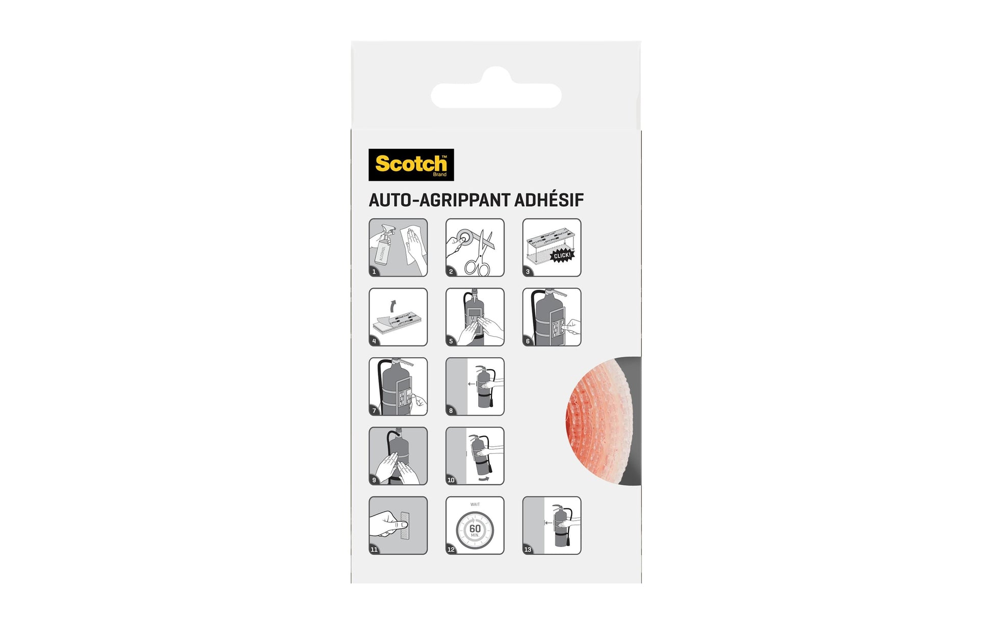 Scotch Klettband Dual Lock Extreme – 25 mm × 1 m, transparent, wiederablösbar