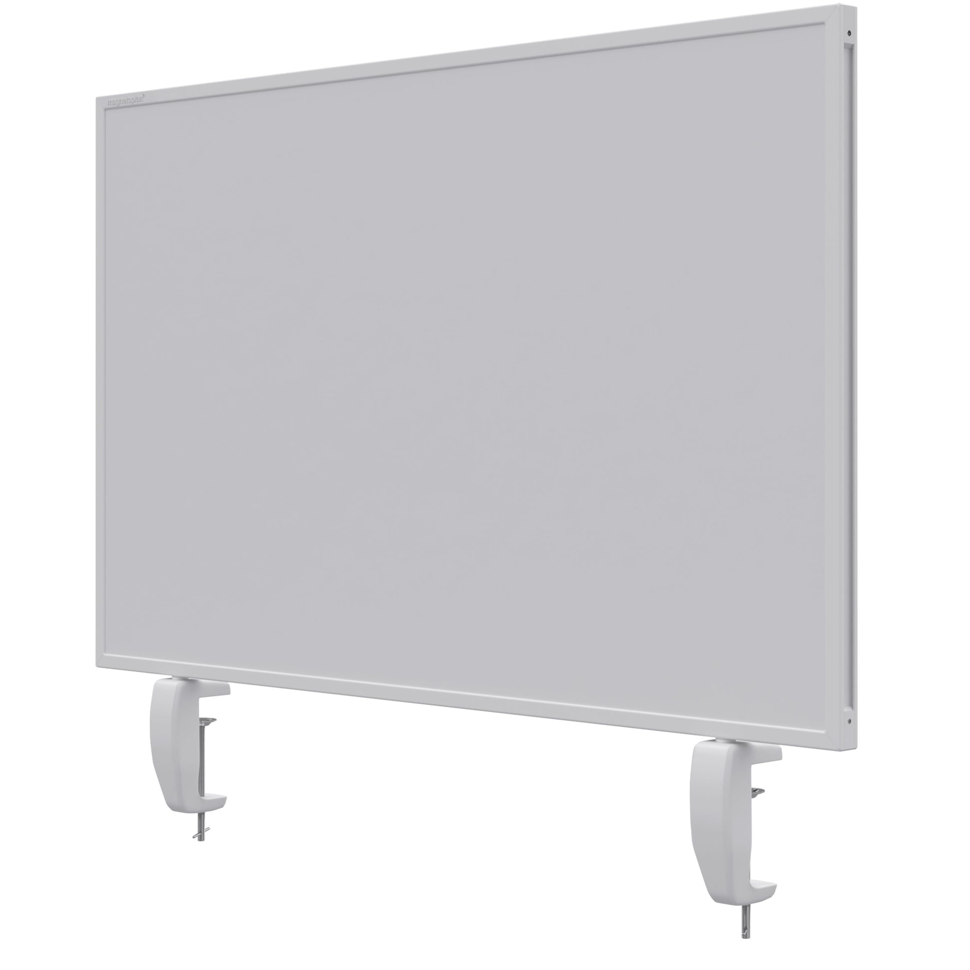 Magnetoplan Tischtrennwand VarioPin – 800 × 500 mm – doppelseitig (Whiteboard/Filz) – grün – mit Tischklemme