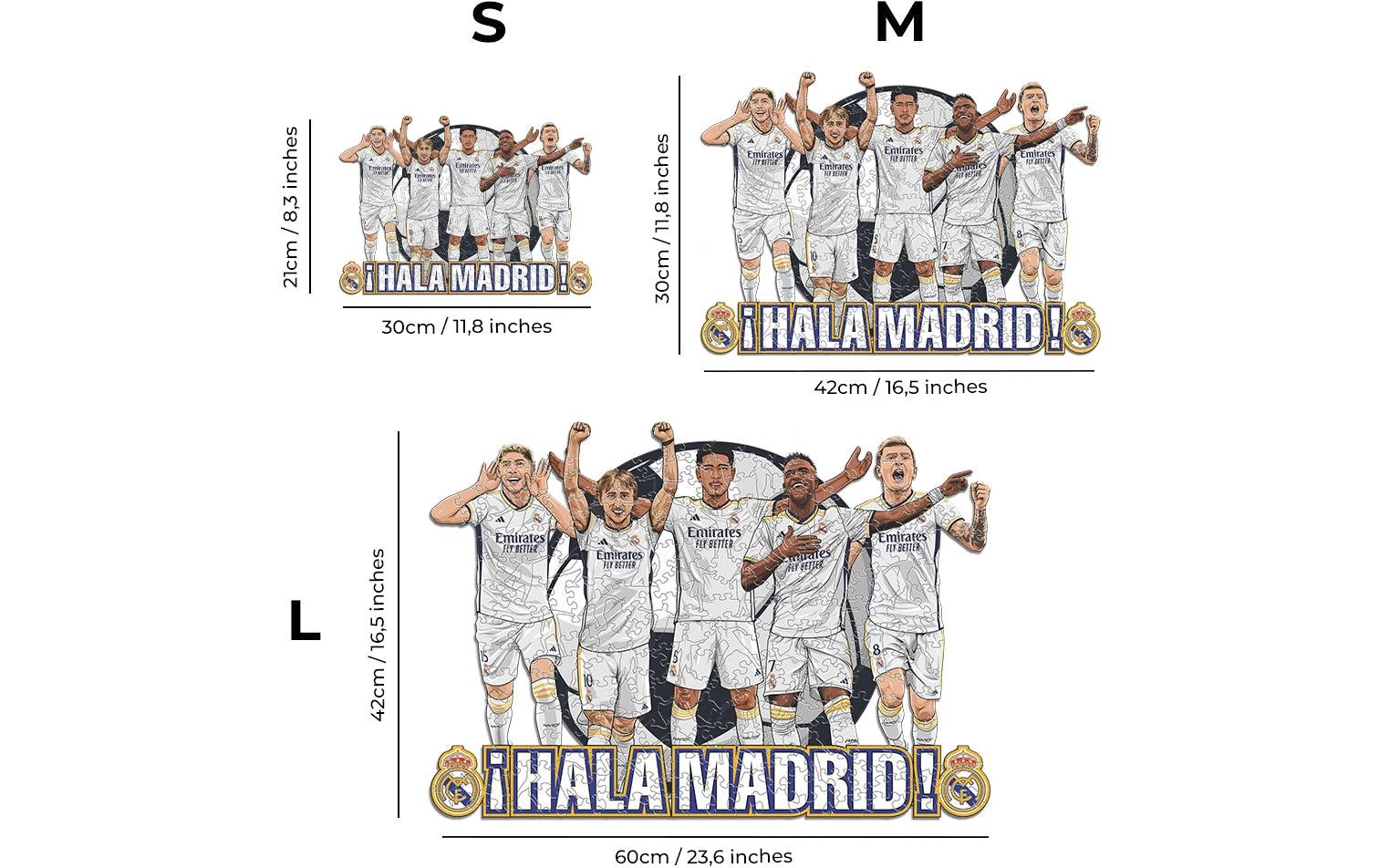 Iconic Puzzles Puzzle Real Madrid CF – 5 Spieler – 270 Teile – 42 × 30 cm – ab 10 J. – Holz