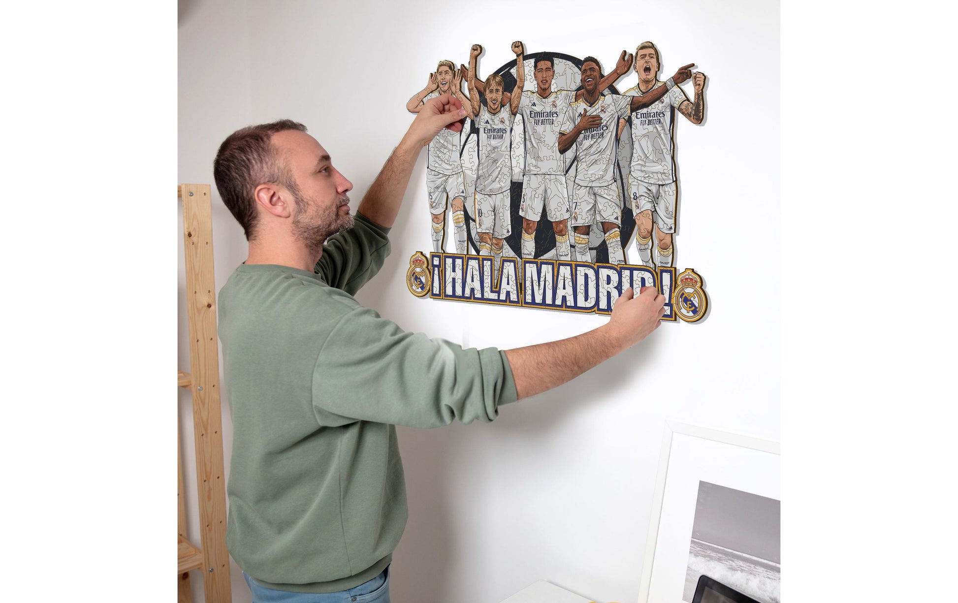 Iconic Puzzles Puzzle Real Madrid CF – 5 Spieler – 270 Teile – 42 × 30 cm – ab 10 J. – Holz
