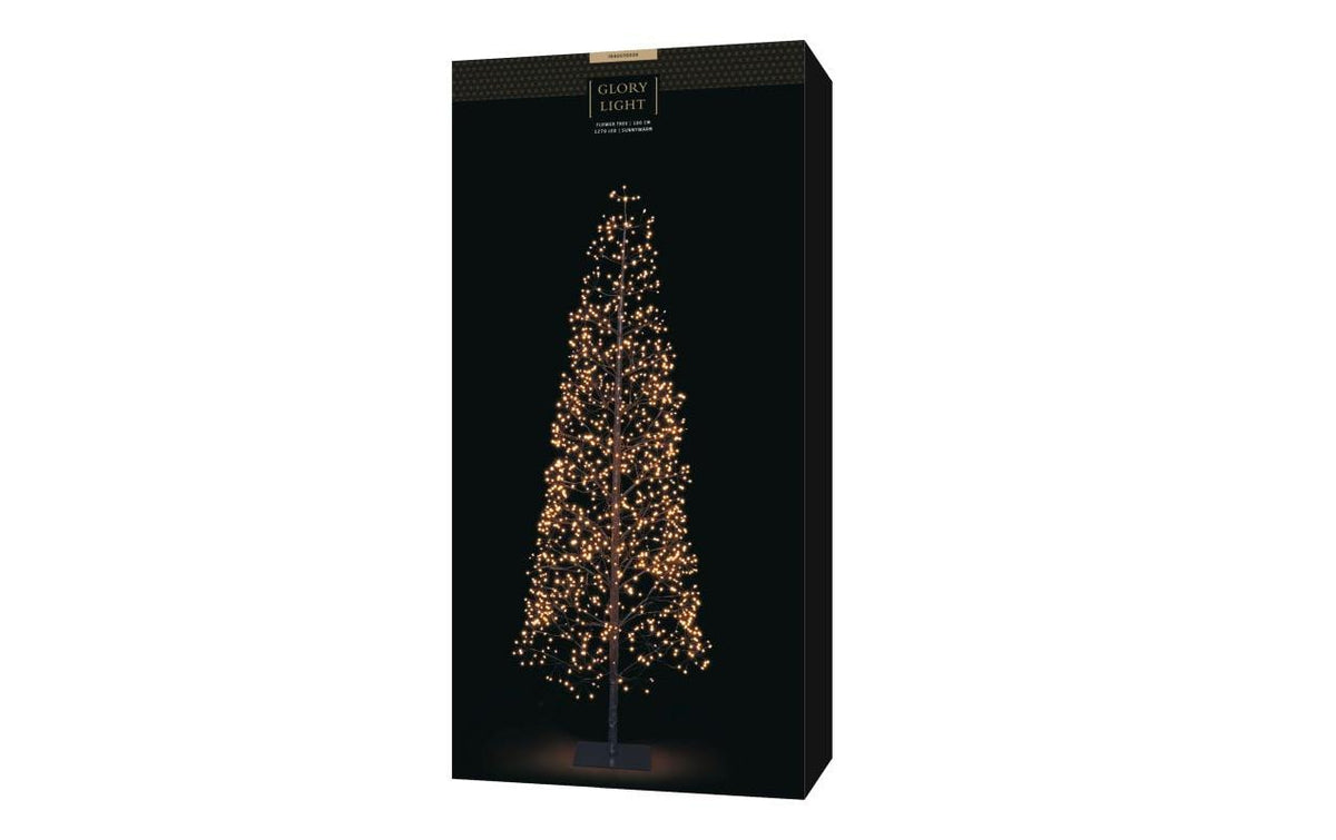 STT Dekorative Aussenleuchte Flower Tree – Ø 70 cm – Warmweiss – Netzbetrieb – 1 270 LEDs – Schwarz – Kunststoff