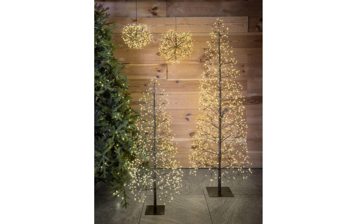 STT Dekorative Aussenleuchte Flower Tree – Ø 70 cm – Warmweiss – Netzbetrieb – 1 270 LEDs – Schwarz – Kunststoff