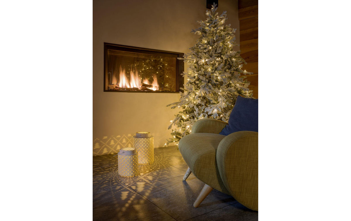 STT Dekorative Aussenleuchte Aura Tree – Ø 21,5 cm – Warmweiss – Akkubetrieb – Timer 6/18 h, USB-C – Gold – Metall