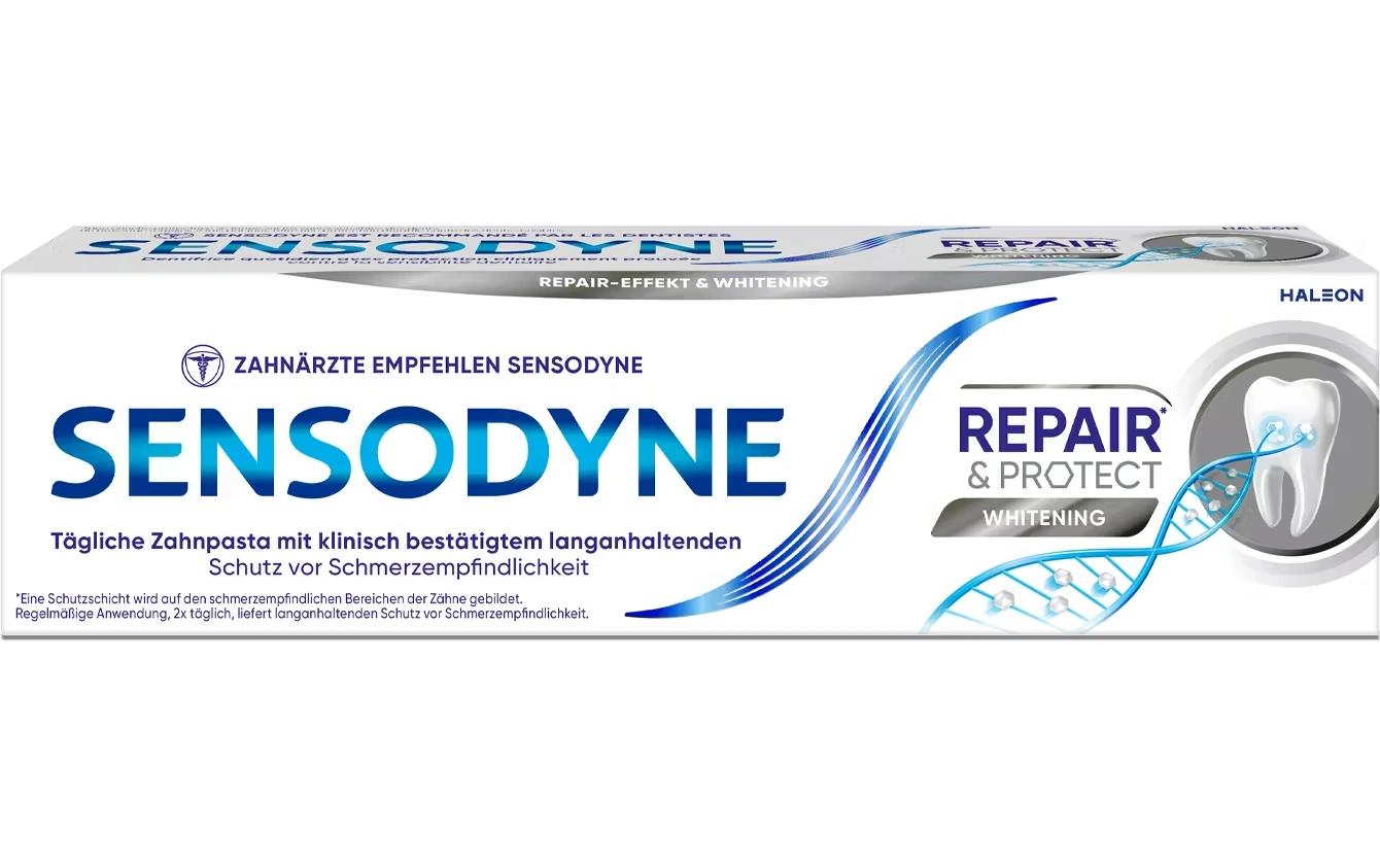 Sensodyne RepProtect Whitening Zahnpasta – mit Fluorid – 75 ml