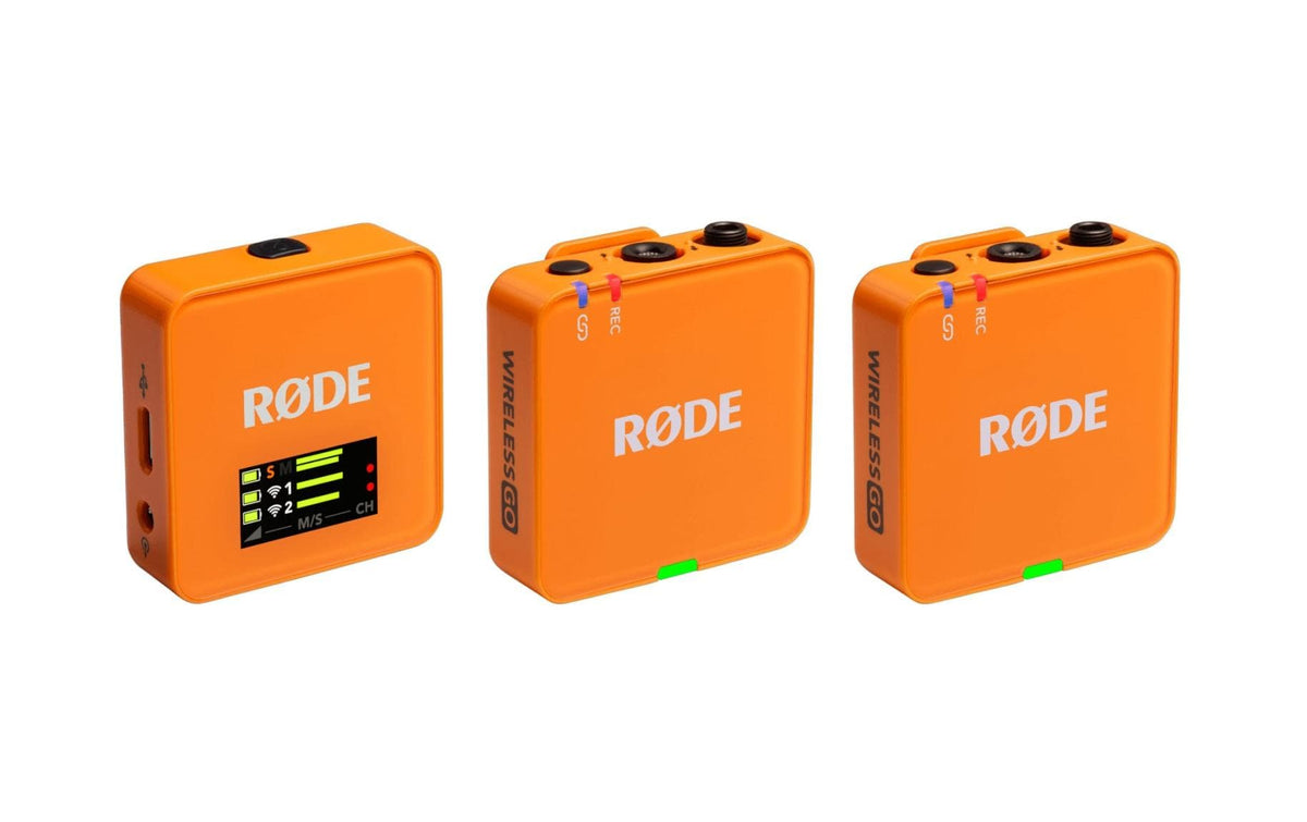RØDE Wireless GO Gen3 – Lavaliermikrofon – 3,5 mm Klinke, Kabellos (2,4 GHz), Omnidirektional, Orange