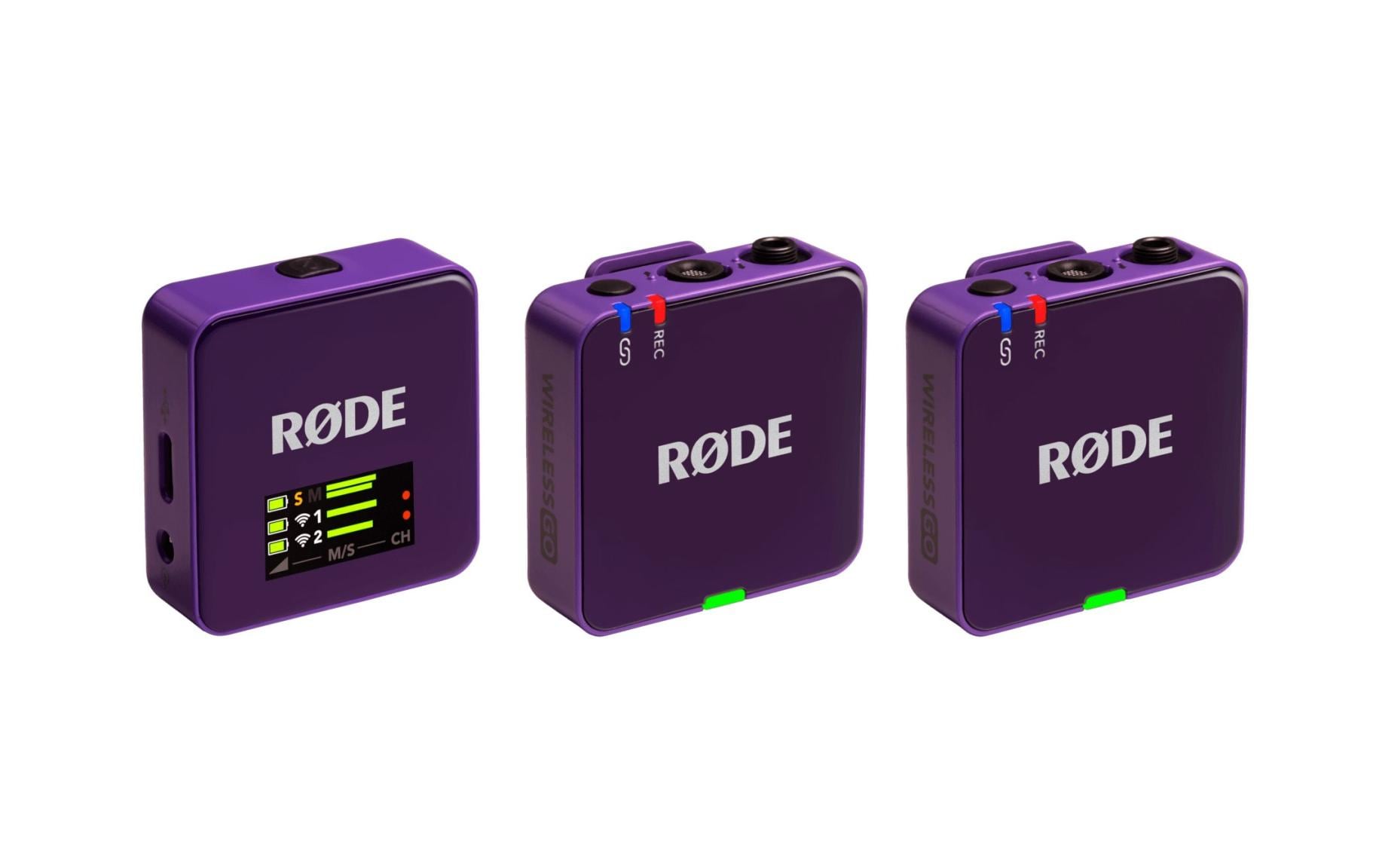 RØDE Wireless GO III Lavaliermikrofon – 3,5 mm Klinke, Kabellos, Omnidirektional, 260 m, Violett