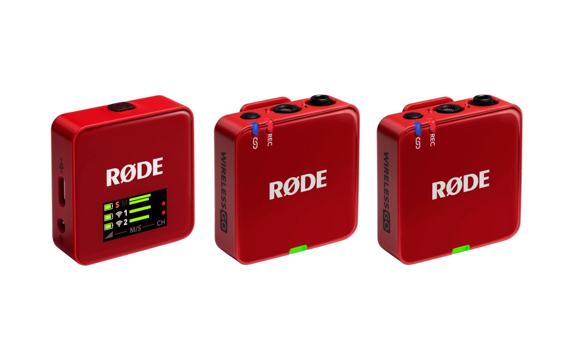 RØDE Wireless GO III – Lavaliermikrofon – 3,5 mm Klinke, Kabellos, Omnidirektional, 260 m, 7 h, Rot