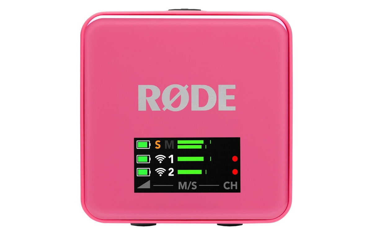 RØDE Wireless GO Gen3 Lavaliermikrofon 2er-Set – 3,5 mm Klinke, Kabellos (2,4 GHz), 20–20'000 Hz, Pink