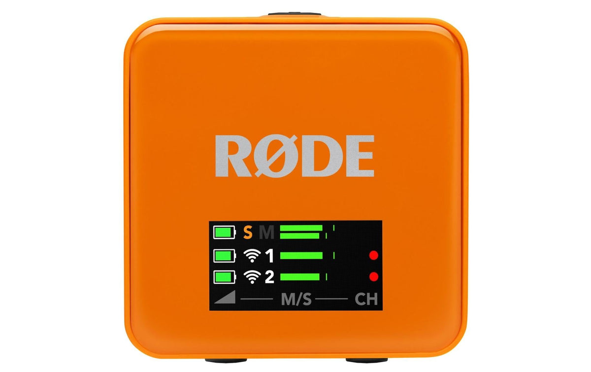 RØDE Wireless GO Gen3 – Lavaliermikrofon – 3,5 mm Klinke, Kabellos (2,4 GHz), Omnidirektional, Orange