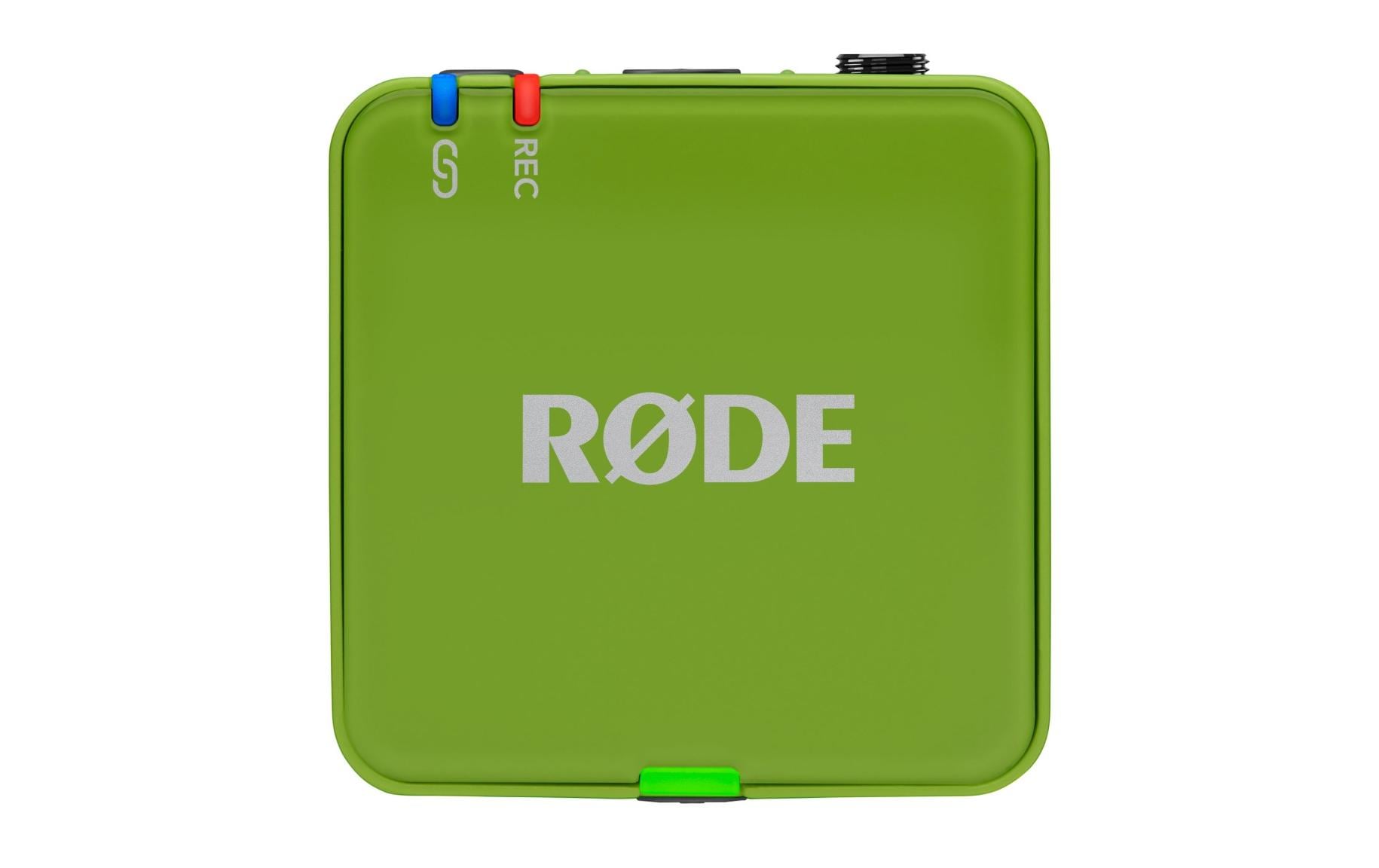 RØDE Wireless GO III Lavaliermikrofon 2er-Set – 3,5 mm Klinke, Kabellos, Omnidirektional, 260 m Reichweite, Grün