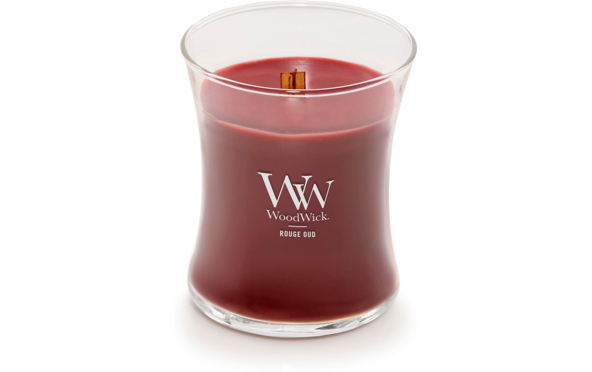 WoodWick Duftkerze Rouge Oud, Sojawachs / Glas, sortiert, parfümiert, Ø 10 cm, 1 Stück