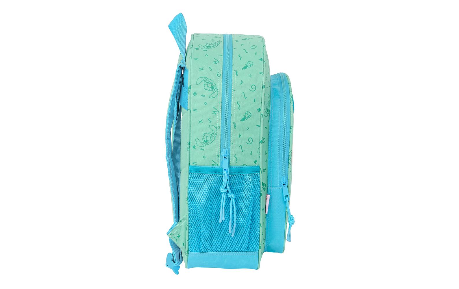 Safta Schulrucksack Stitch Aloha – 15 l, höhenverstellbar, gepolstert – Blau, 320 × 380 × 120 mm
