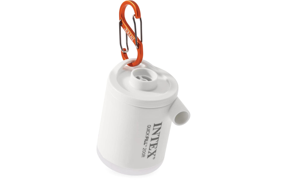 Intex Luftpumpe Quick-Fill USB200 – USB, wiederaufladbar, mit Lampe, 3,5 V, 2000 mAh (Ni-MH) – weiss